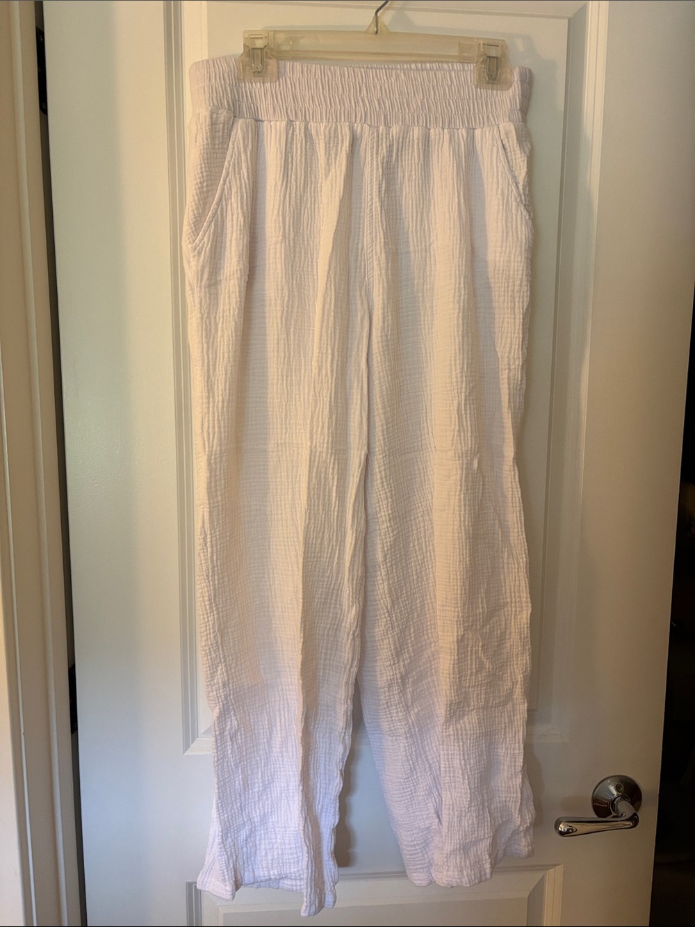 DKNY White Wide Leg Pants